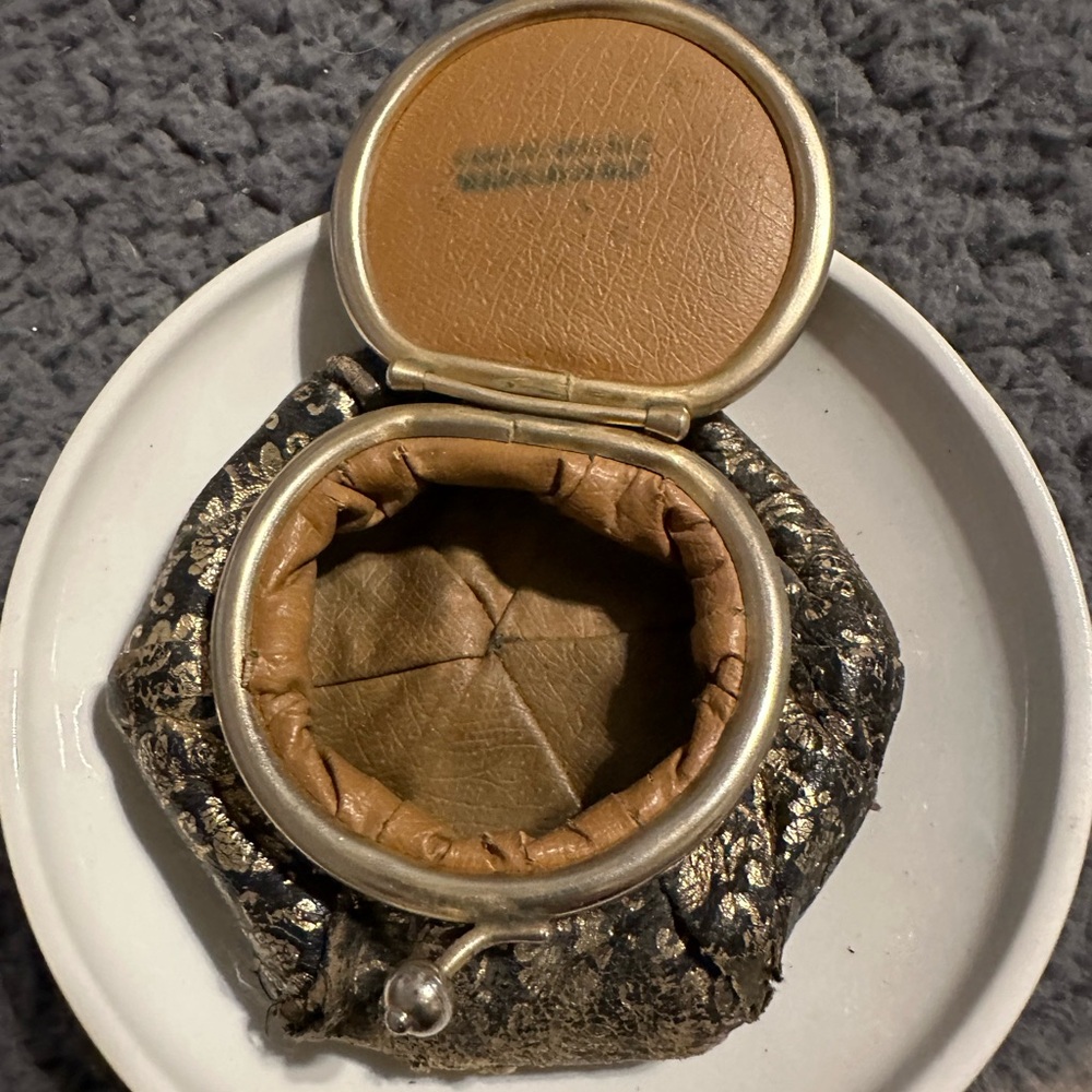 Vintage Elegant Black and Gold Coin Purse